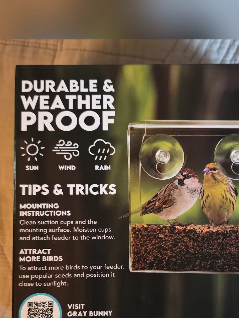 Window Bird Feeder - Clear